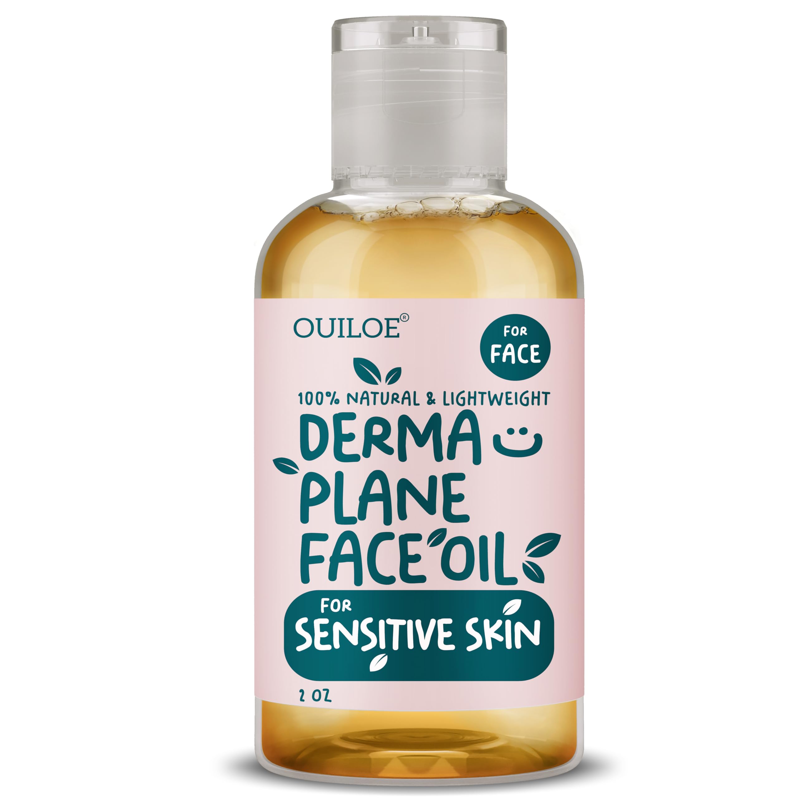 Photo 1 of Dermaplane Oil for Women with Sensitive Skin - Face Shaving Oil - Non Comedogenic, Fragrance Free, Natural & Lightweight - Use with Dermaplane Razor for Women Face, 2oz by Ouiloe