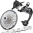 VG Sports 11 Speed MTB Groupset Bike Chain 11-42T Cassette 1x11 Speed Rear Derailleur& Shifter (11S 11-42T Set)