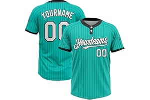 Custom Softball Jersey 2 Buttons Personalized Baseball Jerseys Shirts Team Name Number for Men Women Youth Kids