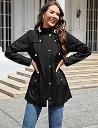 LOMON Women Rain Jacket Lightweight Hooded Jackets