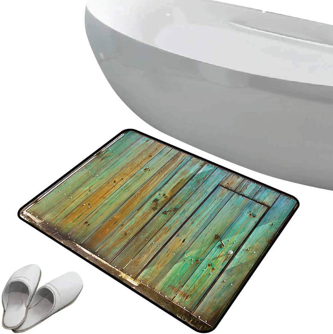 Alfombra de baño antideslizante de felpudo Vendimia Alfombrilla goma