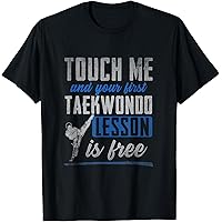 T-shirt Humour MMA - "Touche-moi Et Ta Première Leçon Est Gratuite" - Homme - Gildan