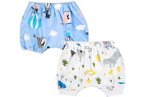 MOEMOE BABY Leakproof Bedwetting Diaper Pants Absorbent Overnight Diaper Short for Boys and Girls 2 Packs