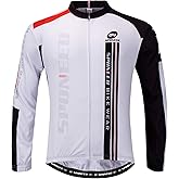 sponeed Men's Bicycle Shirts Long Sleeve Biker Jerseys Full Zipper Winter Cycling Gear Breathable