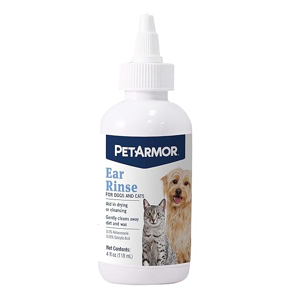 PETARMOR EAR RINSE FOR DOGS & CATS, 4 OZ