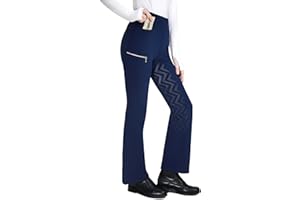 FitsT4 Sports Girls Fleece Horse Riding Pants Bootcut Winter Full Seat Riding Tights Kids Equestrian Breeches Pockets