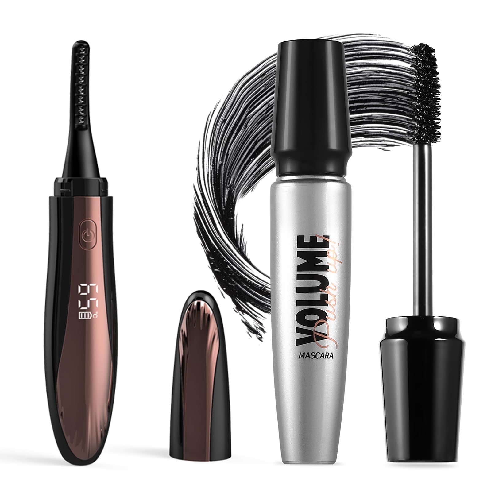 Eyelash Curler Long-Lasting Curl,Heated Eyelash Curler Instant Heat-Up,Eyelash Curler With Comb,The effect Is Obvious,Easy To Use,Built-in,Safety Features,Safe For Lashes,Portable And Compact(01,147g)