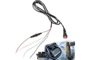 LAIKOU 010-12445-00 Power/Data Cable Threaded 4-Pin Replacement for Garmin Transducers echoMAP Chirp/Plus/UHD, GPSMAP & for P