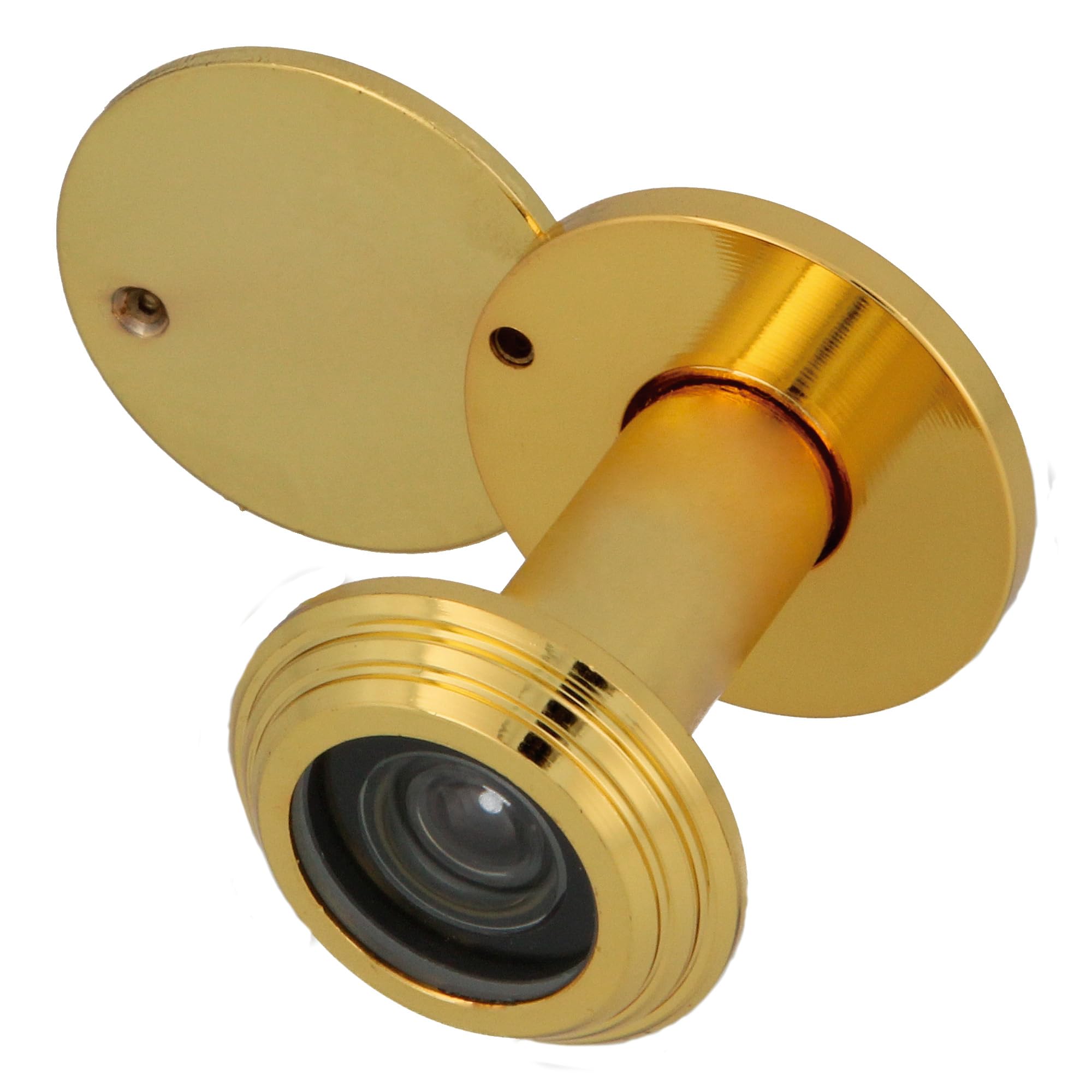 Amig - Door Viewer Mod. 3 with Super Angle Lens | UL Certified | Scratch Resistant & Easy Installation | Home Safety Accessories, Brass-Plated, 14mm, 35-55mm