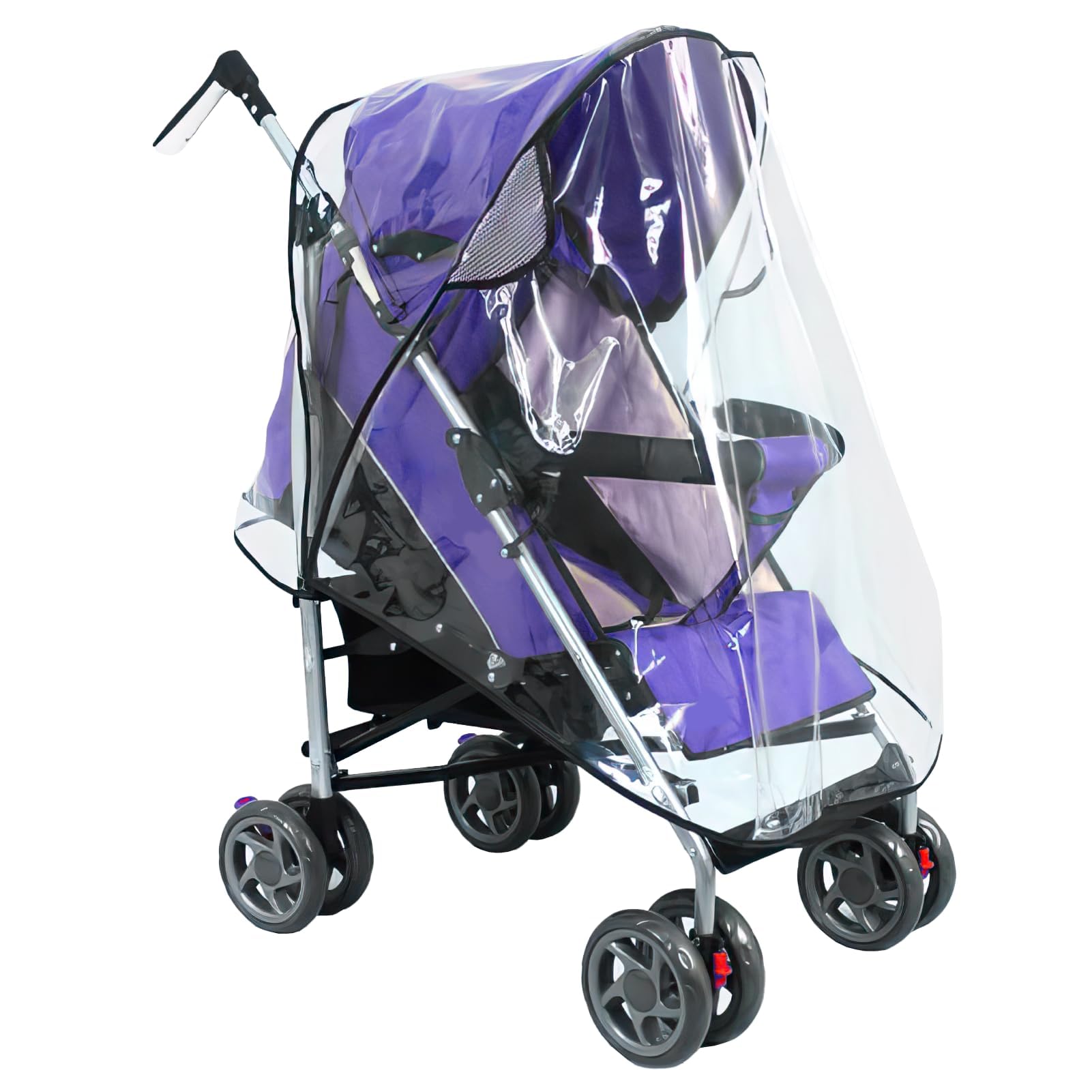 Universal Rain Cover for Pushchair - Large Transparent Shield for Outdoor Travel, Wind & Dust Protection, Fits Most Strollers, Buggies and Joggers