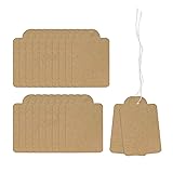 500 Pack Kraft Paper Gift Tags with String, Blank