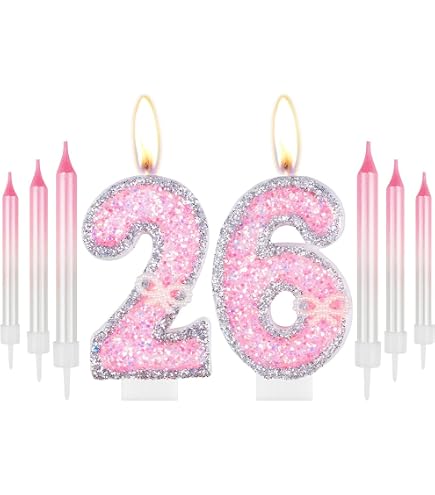 VSHILI 55th Birthday Candles - Silver Number 55 Cake Candles Decorations For Men & Women, 55th Party Cake Topper - View #11