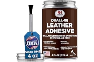 Duall-88 Leather Adhesive, 4 oz. can - Leather Repair Glue, Crafting, DIY, Upholstery, Waterproof, Heat Resistant, Flexible, Long Lasting, High Strength, RH Adhesives