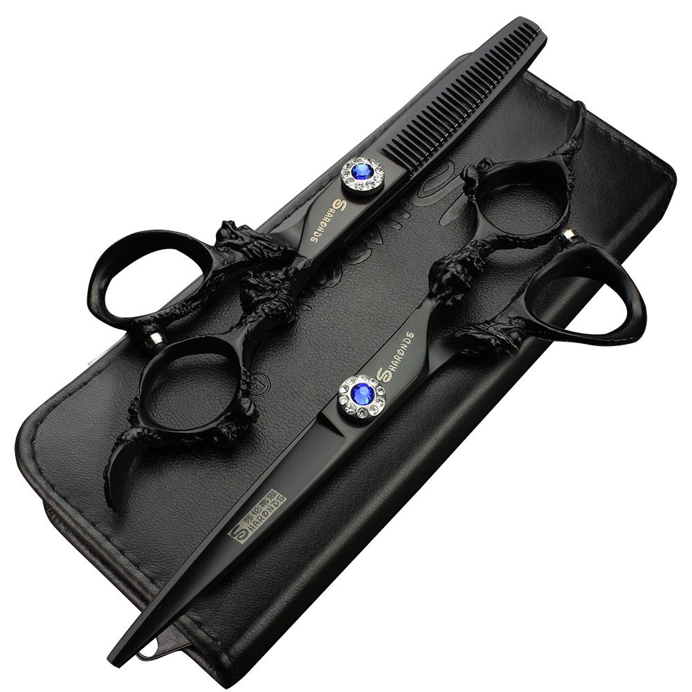 5.5/6/7.5/7/8-inch Professional Hair Clippers, Japanese 440C Jewelry Scissors (6 inches -2pc-A) — image 1