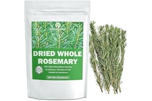 HOLFLYING 100% Natural Dried Whole Rosemary Sprigs, 2.0 ounces, Rosemary Sprigs Spices, 30~40 Pcs Sprigs, Perfect for Cooking & Baking