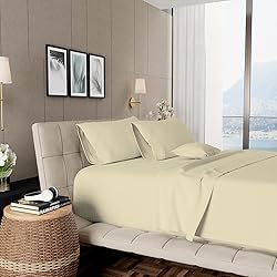AIREOLUX Egyptian Cotton Sheets Set Full Size Lemon
