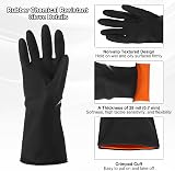 Sourcing Map Latex Industrial Gloves, Chemical Resistant, Anti-Slip, Large, view 3