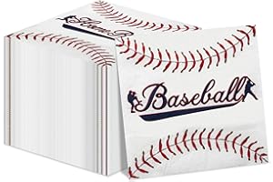 PIXHOTUL 100 Pcs Baseball Napkins for Baseball Party Supplies, Baseball Sports Themed Napkins Disposable for Kids Birthday, Baby Shower, Baseball Party Favors