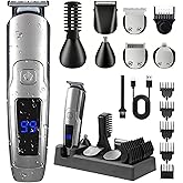 ritarga Beard Trimmer for Men, 20 Length Settings, Waterproof Electric Razor for Men with A Razor Stand, Hair Trimmer, Nose Hair Trimmer, Cordless Hair Clippers, All-in-One Grooming Kit