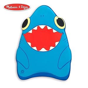 Melissa & Doug Sunny Patch Spark Shark Kickboard - Learn-to-Swim Pool Toy