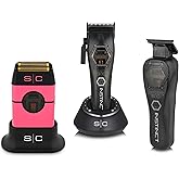 Stylecraft Instinct Metal Edition Professional Hair Clipper, Trimmer and Pink Shaver