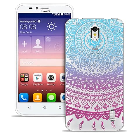 Silverback Hülle Für Huawei Y625 - Handyhülle Aus Silikon - Mandala Design Color - Henna Muster Blumen TPU Handy Case Bumper 