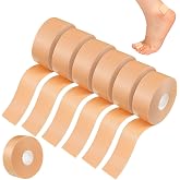 Tondiamo 6 Rolls Ballet Toe Tape for Pointe Shoes, 1 Inch x 4.92 Yards | Blister Bandages for Feet, Adhesive Foam Tape, Blister Prevention Tape, Dance Toe Tape, Waterproof Anti-chafing Heel Foot Pad