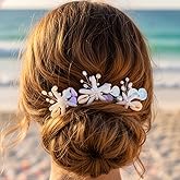Kilshye Starfish Bridal Hair Pins Silver Seashell Wedding Hair Accessories Beach Hair Pieces for Women (Pack of 3)