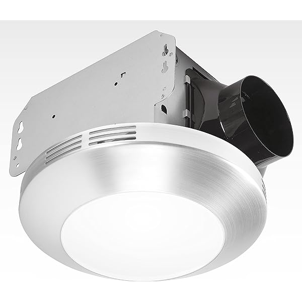 Broan-Nutone AER80LWH Decorative Ventilation Fan with Round Flat Panel LED  Light in White, 0.8 Sones, 80 CFM : Amazon.ca: Tools u0026 Home Improvement