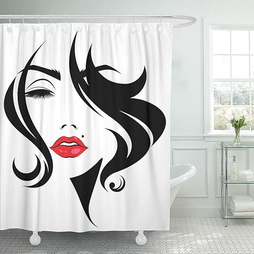 Amazon Com Emvency Shower Curtain Polyester Print 66 W X 72 L