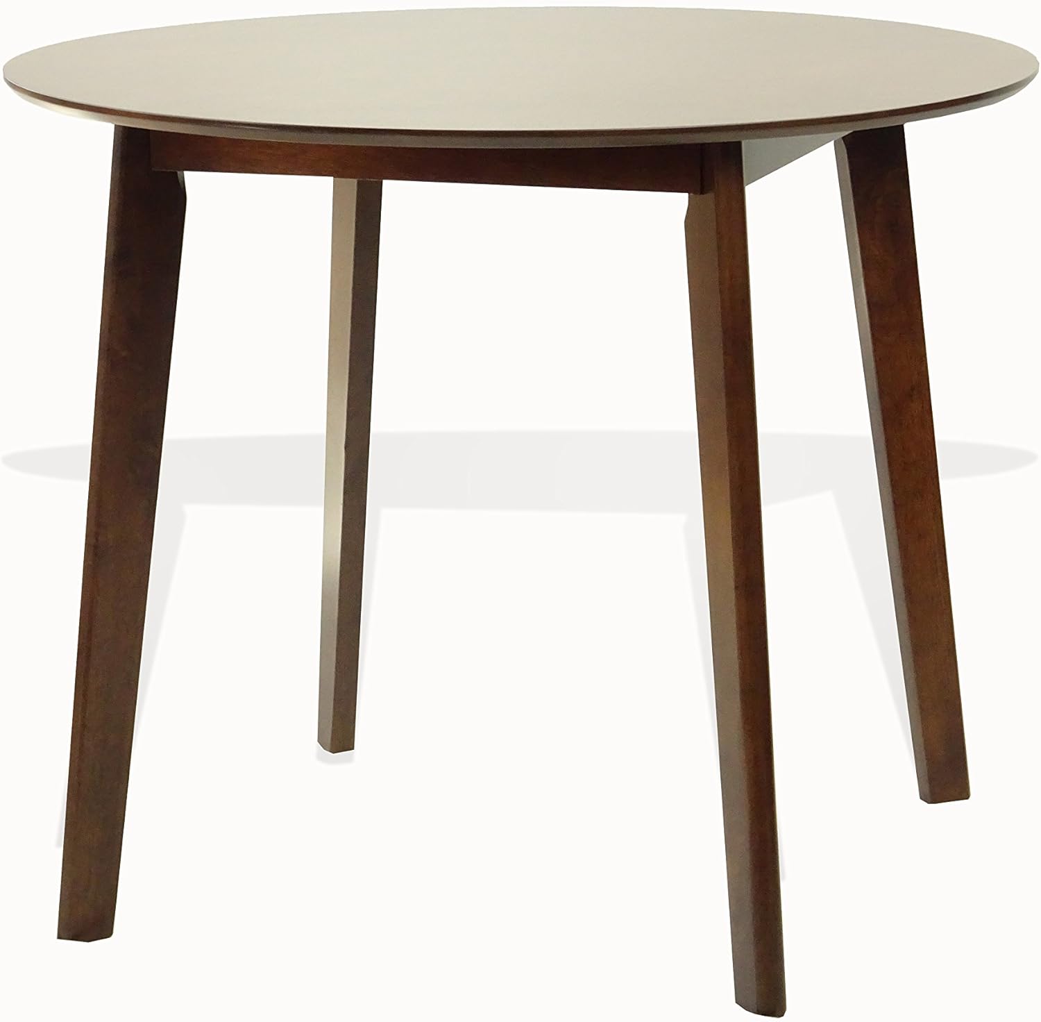 Amazon Com Modern Dining Kitchen Wood Yumiko Round Table Medium Brown Tables