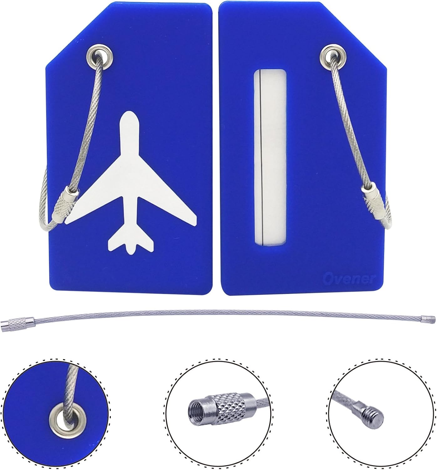  | Silicone Luggage Tag with Name ID Card Perfect to Quickly Spot Luggage Suitcase (Plane 2Pcs Blue) | Luggage Tags