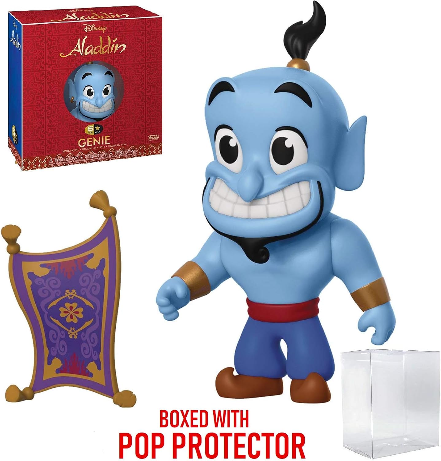 Amazon Funko 5つ星ディズニー アラジン ジニー マジックカーペット アクションフィギュア ポップボックスプロテクターケース付属 おもちゃ おもちゃ
