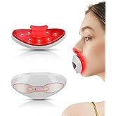 Red Light Device, FERNIDA 2 in 1 Lip and Eye Care Tool with Heated for Anti-Aging, Smooth Lip Wrinkles, Lip Plumper and Reduce Dark Circles, 4 Levels Heating Temps, White