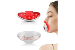 Red Light Device, FERNIDA 2 in 1 Lip and Eye Care Tool with Heated for Anti-Aging, Smooth Lip Wrinkles, Lip Plumper and Reduce Dark Circles, 4 Levels Heating Temps, White