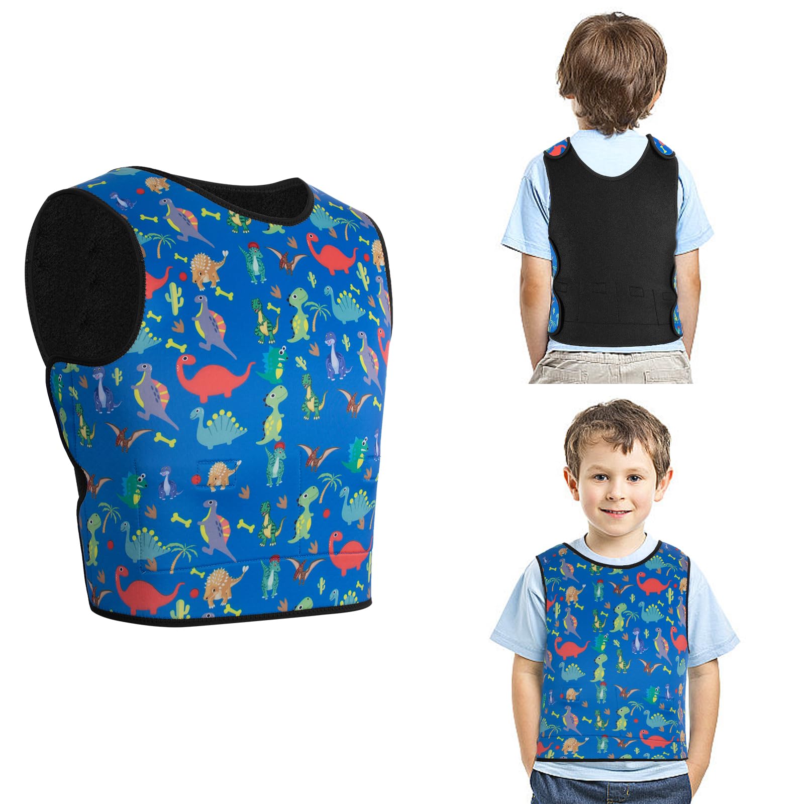 Weighted Vest for Kids with Sensory Needs,Weighted Adjustable Compression Vest-Deep Pressure for Children with Autism,ADHD,SPD Girls & Boys (with 2.65 lbs Removable Weights)