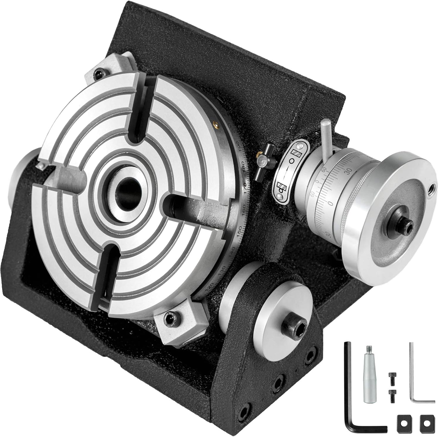 Bestequip Tilting Rotary Table 6 Horizontal Vertical Rotary Table 4 Slot For Milling Machine Mt 2 Rotary Table For Milling 360 Degrees Precision Rotary Table Amazon Com