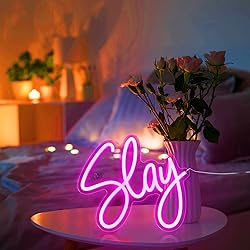 Riakrum Slay Neon Sign for Wall Decor Slay Y2k