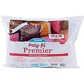 Fairfield Poly-Fil Premier Accent/Travel Pillow Insert, 12" x 16", White,JP1216