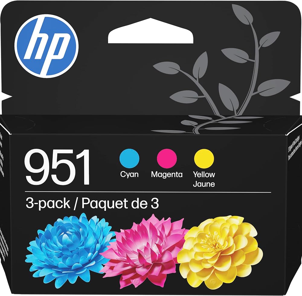 HP 951 Cyan Magenta Yellow Ink Cartridges 3-Pack CR314FN OfficeJet Pro