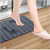 Langierspur Foldable Stone Bath Mat, Non-Slip Quick Dry Bath Mat, Super Absorbent Diatomaceous Earth Mat, 23.6" x 15.4" Easy to Clean and Store, Compact Bath Mats for Bathtub & Bathroom