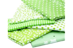 Fat Quarter Fabric Bundles Pre-Cut Quilting Cotton Twill Striped Printed Assortments Craft Cloth Bundle Squares DIY for Sewin