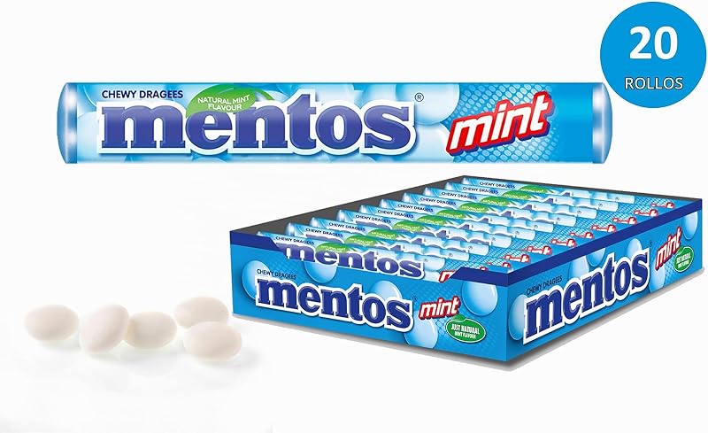 Menta, Caramelo Masticable - 20 unidades de 38 gr (Total 760 gr)