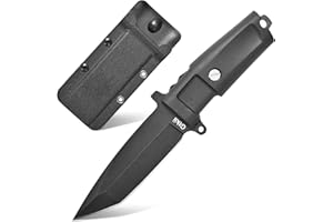 GTKII GTK34 Fixed Blade Knife AUS-8 Steel Blade Full Tang Nylon Fiberglass Handle Compact EDC Tool Fixed Knifes for Outdoor Camping Adventure Survival