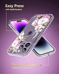 SCORPIFY for iPhone 15 Pro Case with Purple Peony