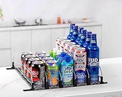 RULA Drink Organizer for Fridge, Self-Pushing Soda