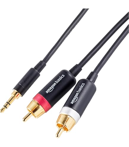 Cable adaptateur Audio Stereo 80cm Jack 1,5mm Male to 2x RCA Male - Photo, audio & vidéo