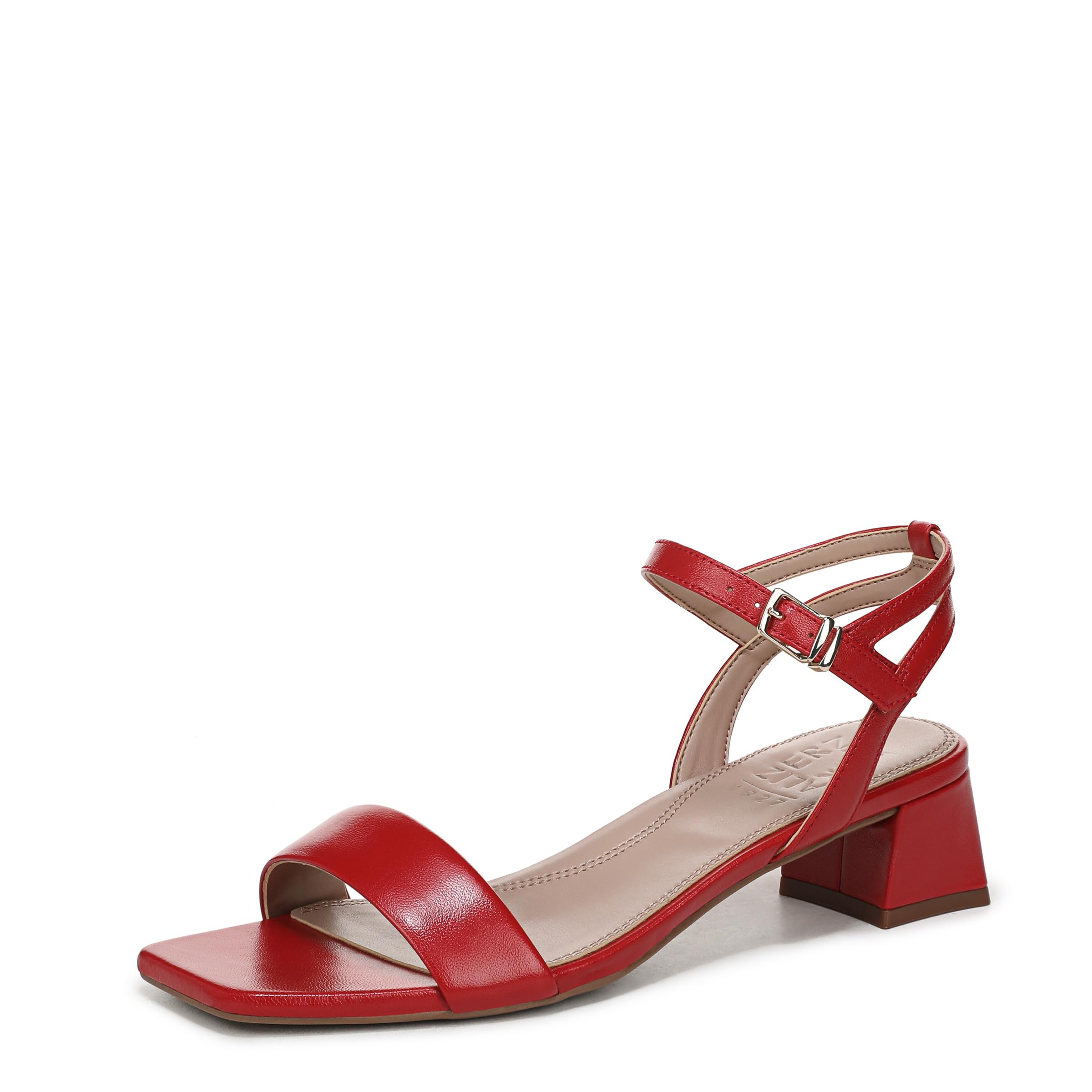 Naturalizer Women’s Hana Heeled Sandal Red Leather 9.5 W