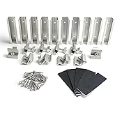 Solar Panel Mounting Brackets Mid and End Clamps and Rails Kit | for Roofing Solar Panels Multiple Sized,Mounting Clamps for Panels Mount PV Modules Fixing Rooftop Installation Support