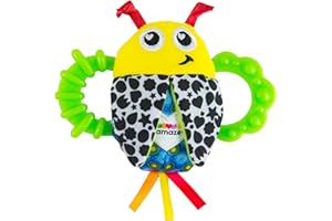 LAMAZE Bitty Bite Bug Rattle 4.5 Inch (Pack of 1)